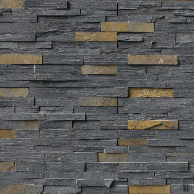 TM-W017 Classical Black Rough Wall,Ledge Stone Wall Panels